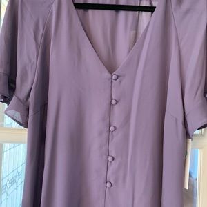 Lavender flutter sleeve top